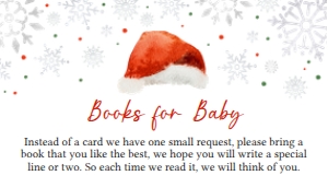 578 Santa Hat Baby Shower Books for Baby: 578 Santa Hat Baby Shower Invitation Set
