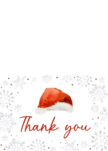 578 Santa Hat Baby Shower Thank You Card: 578 Santa Hat Baby Shower Invitation Set
