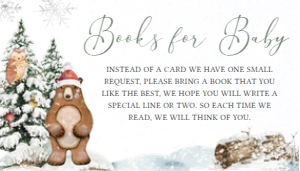 582 Silver Winter Wonderland Baby Shower Books for Baby: 582 Silver Winter Wonderland Baby Shower Invitation Set