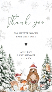 582 Silver Winter Wonderland Baby Shower Favor Tag: 582 Silver Winter Wonderland Baby Shower Favor Tag