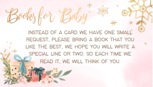 583 Pink Baby It's Cold Outside Sleigh Baby Shower Books for Baby: 583 Pink Baby It's Cold Outside Sleigh Baby Shower Invitation Set
