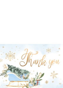 585 Blue Baby It's Cold Outside Sleigh Baby Shower Thank You Card: 585 Blue Baby It's Cold Outside Sleigh Baby Shower Invitation Set