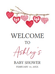 588 A Little Sweetheart Baby Shower Welcome Sign 18x24: 588 A Little Sweetheart Baby Shower Welcome Sign