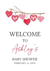 588 A Little Sweetheart Baby Shower Welcome Sign A4: 588 A Little Sweetheart Baby Shower Welcome Sign