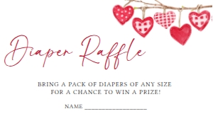 588 A Little Sweetheart Baby Shower Diaper Raffle: 588 A Little Sweetheart Baby Shower Invitation Set