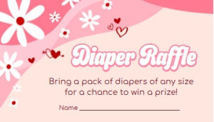 590 Groovy Valentine Baby Shower Diaper Raffle: 590 Groovy Valentine Baby Shower Invitation Set