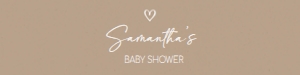 592 Brown Minimalist Heart Baby Shower Bottle Label design preview