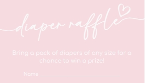 596 Valentine Minimalist Heart Baby Shower Diaper Raffle: 596 Valentine Minimalist Heart Baby Shower Invitation Set