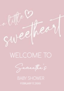 596 Valentine Minimalist Heart Baby Shower Welcome Sign A3: 596 Valentine Minimalist Heart Baby Shower Welcome Sign