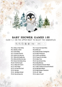 561 White Penguin Baby Shower Games Bundle 2: 561 White Penguin Baby Shower Games