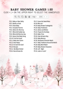 568 Pink Arctic Animals Baby Shower Games Bundle 2: 568 Pink Arctic Animals Baby Shower Games
