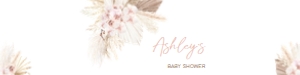 600 Pink Floral Boho Baby Shower Bottle Label design preview