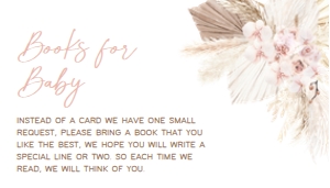 600 Pink Floral Boho Baby Shower Books for Baby: 600 Pink Floral Boho Baby Shower Invitation Set