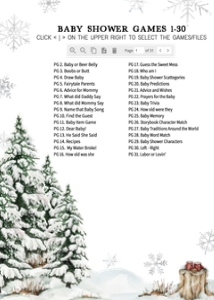 572 Baby It's Cold Outside Tree Baby Shower Games Bundle 2: 572 Baby It's Cold Outside Tree Baby Shower Games