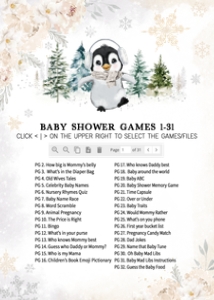 561 White Penguin Baby Shower Games Bundle 1: 561 White Penguin Baby Shower Games