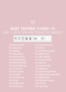 596 Valentine Minimalist Heart Baby Shower Games Bundle 2: 596 Valentine Minimalist Heart Baby Shower Games