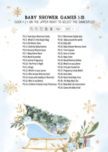 585 Blue Baby It's Cold Outside Sleigh Baby Shower Games design preview