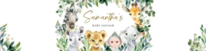 601 Greenery Wild One Safari Baby Shower Bottle Label: 601 Greenery Wild One Safari Baby Shower Bottle Label