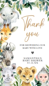 601 Greenery Wild One Safari Baby Shower Favor Tag: 601 Greenery Wild One Safari Baby Shower Favor Tag