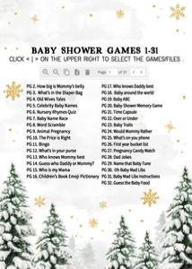 580 Pine Trees Baby its Cold Outside Baby Shower Games Bundle 1: 580 Pine Trees Baby its Cold Outside Baby Shower Games