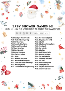 556 Boy Santa Baby Baby Shower Games design preview
