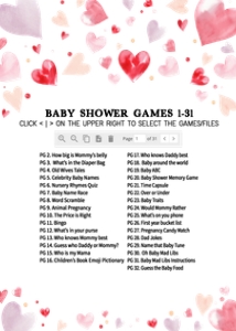 587 Valentine Baby Shower Games Bundle 1: 587 Valentine Baby Shower Games