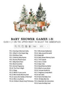 564 Christmas Trees Baby Shower Games design preview