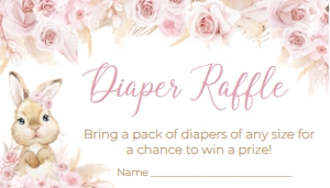 609 Boho Bunny Baby Shower Diaper Raffle: 609 Boho Bunny Baby Shower Mega Bundle