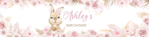 609 Boho Bunny Baby Shower Bottle Label design preview