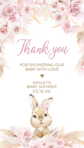 609 Boho Bunny Baby Shower Favor Tag: 609 Boho Bunny Baby Shower Favor Tag