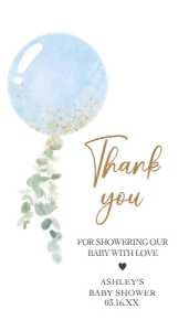 610 Oh Boy Balloon Baby Shower Favor Tag: 610 Oh Boy Balloon Baby Shower Favor Tag