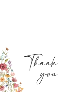 627 Spring Baby in Bloom Baby Shower Thank You Card: 627 Spring Baby in Bloom Baby Shower Invitation Set