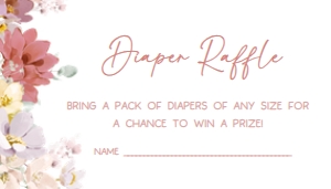 613 Florals Baby in Bloom Baby Shower Diaper Raffle: 613 Florals Baby in Bloom Baby Shower Invitation Set