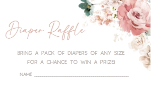614 Spring Flowers Baby in Bloom Baby Shower Diaper Raffle: 614 Spring Flowers Baby in Bloom Baby Shower Invitation Set