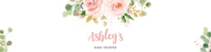 629 Pink Floral Baby Shower Bottle Label: 629 Pink Floral Baby Shower Bottle Label