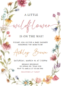 630 Wildflower Baby Shower Invitation: 630 Wildflower Baby Shower Mega Bundle