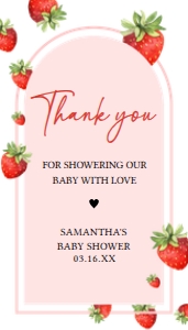 616 Strawberry Baby Shower Favor Tag: 616 Strawberry Baby Shower Favor Tag