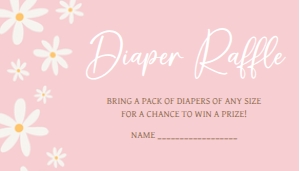 633 Oh Baby Daisy Baby Shower Diaper Raffle: 633 Oh Baby Daisy Baby Shower Invitation Set