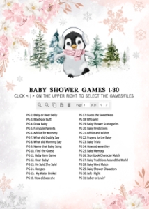 557 Pink Penguin Baby Shower Games Bundle 2: 557 Pink Penguin Baby Shower Games