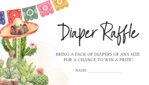 637 Cinco de Mayo Let's Taco 'bout Baby Baby Shower Diaper Raffle: 637 Cinco de Mayo Let's Taco 'Bout Baby Baby Shower Invitation Set