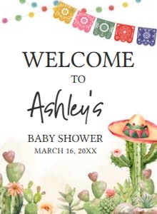 637 Cinco de Mayo Let's Taco 'Bout Baby Baby Shower Welcome Sign 11x15: 637 Cinco de Mayo Let's Taco 'Bout Baby Baby Shower Welcome Sign