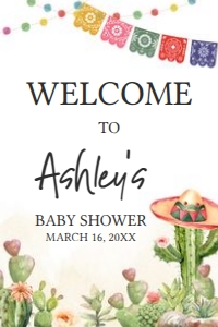 637 Cinco de Mayo Let's Taco 'Bout Baby Baby Shower Welcome Sign 20x30: 637 Cinco de Mayo Let's Taco 'Bout Baby Baby Shower Welcome Sign