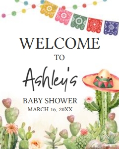 637 Cinco de Mayo Let's Taco 'Bout Baby Baby Shower Welcome Sign 16x20: 637 Cinco de Mayo Let's Taco 'Bout Baby Baby Shower Welcome Sign