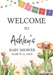 637 Cinco de Mayo Let's Taco 'Bout Baby Baby Shower Welcome Sign A1: 637 Cinco de Mayo Let's Taco 'Bout Baby Baby Shower Welcome Sign