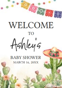 637 Cinco de Mayo Let's Taco 'Bout Baby Baby Shower Welcome Sign A4: 637 Cinco de Mayo Let's Taco 'Bout Baby Baby Shower Welcome Sign