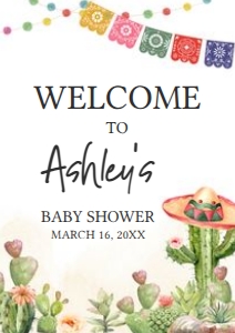 637 Cinco de Mayo Let's Taco 'Bout Baby Baby Shower Welcome Sign A3: 637 Cinco de Mayo Let's Taco 'Bout Baby Baby Shower Welcome Sign