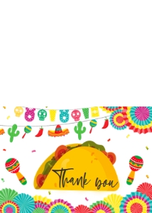 638 Fiesta Taco 'Bout Baby Baby Shower Thank you Card: 638 Fiesta Taco 'Bout Baby Baby Shower Invitation Set