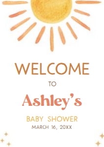 640 Here Comes the Son Baby Shower Welcome Sign A4: 640 Here Comes the Son Baby Shower Welcome Sign