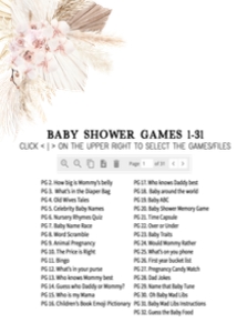 600 Pink Floral Boho Baby Shower Games design preview