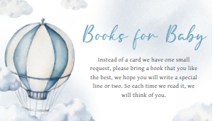 643 Adventure Awaits Hot Air Balloon Baby Shower Books for Baby: 643 Adventure Awaits Hot Air Balloon Baby Shower Invitation Set